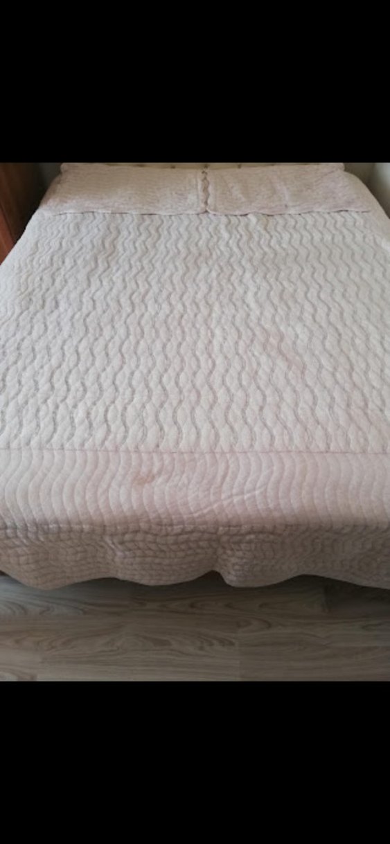 Pudra rengi kullanılmış  çift kişilik yatak örtüsü - Görsel 2