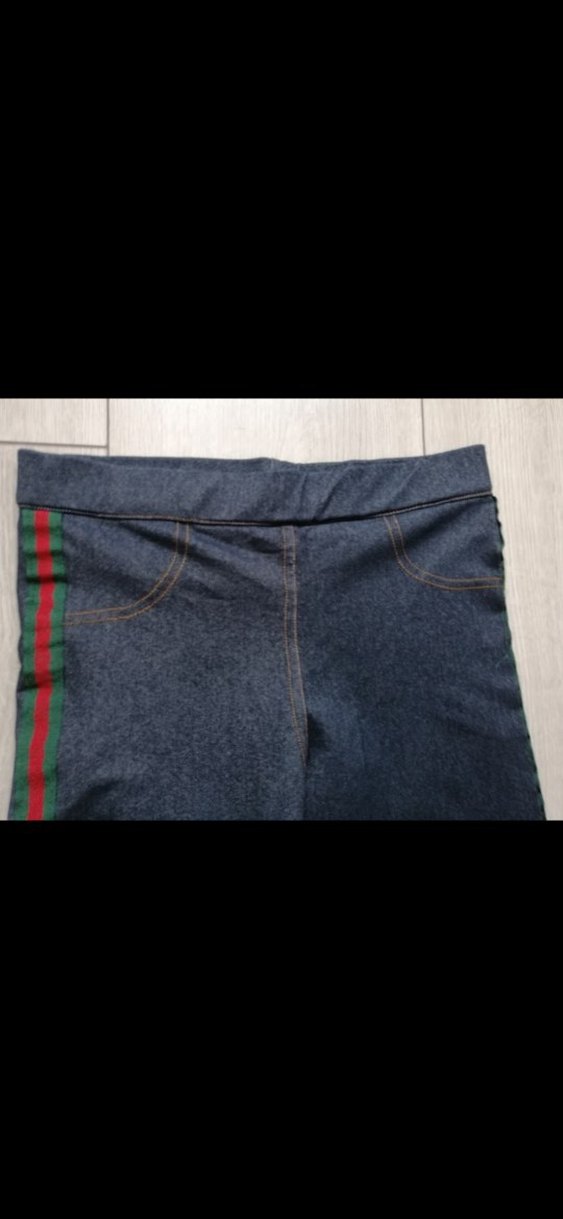 Kadın Çok Renkli Regular Fit Denim Tayt - Görsel 4