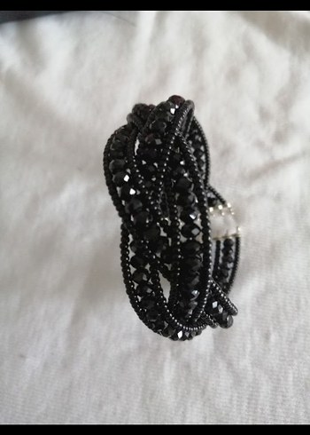 Siyah Boncuklu el işi bileklik - Görsel 3