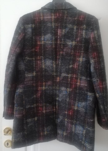 Düğmeli Çok Renkli erkek Midi Kaban - Görsel 4