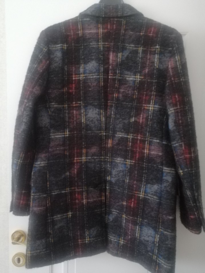 Düğmeli Çok Renkli  erkek Midi  Kaban - Görsel 4