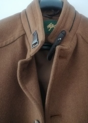 Düğmeli Kahverengi Süet Kışlık Kısa Erkek Kaban - Görsel 5