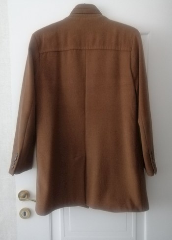 Düğmeli Kahverengi Süet Kışlık Kısa Erkek Kaban - Görsel 3