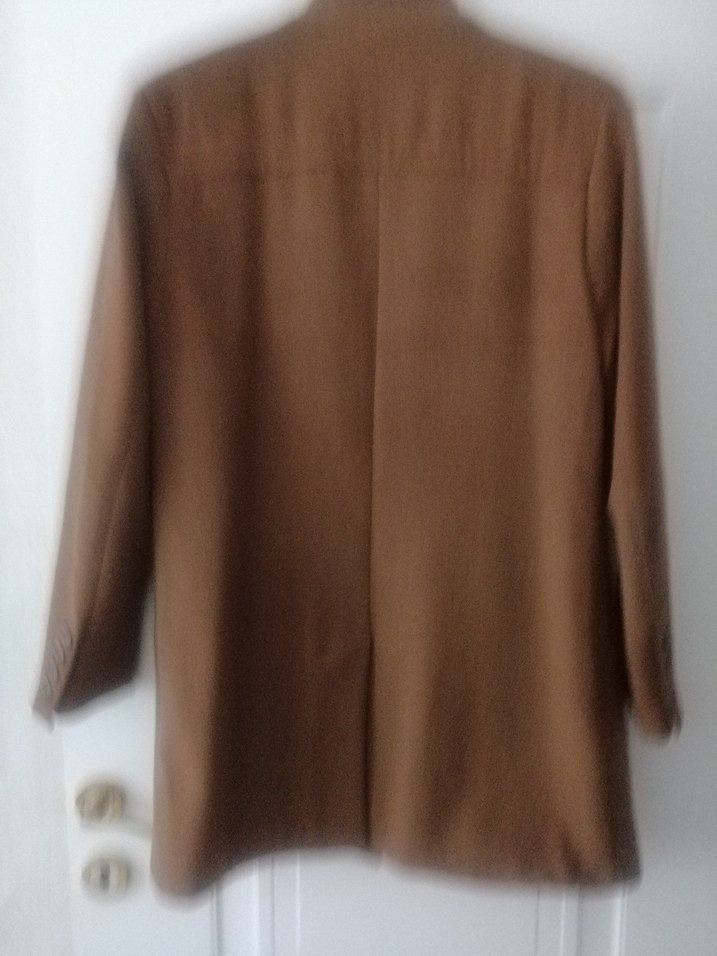 Düğmeli Kahverengi Süet Kışlık Kısa Erkek Kaban - Görsel 4