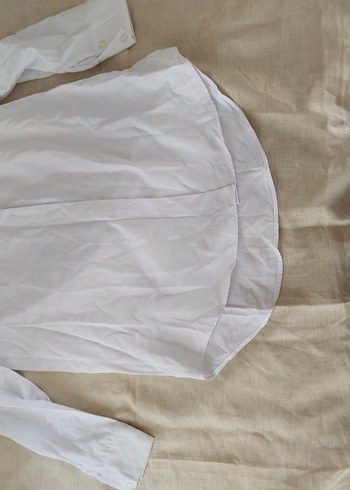 l/xl Beden Erkek Beyaz Keten Uzun Kollu Gömlek