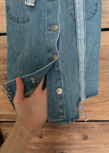 Mavi kot Elbise - Görsel 4