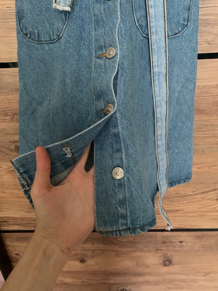 Mavi kot Elbise - Görsel 4