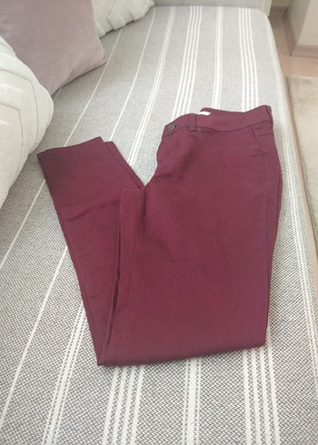 Xside Bordo Kadın Pamuk Kumaş Pantolon