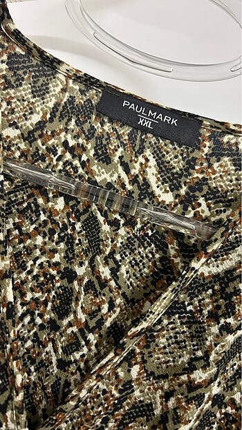 Yılan desen elbise - Görsel 5