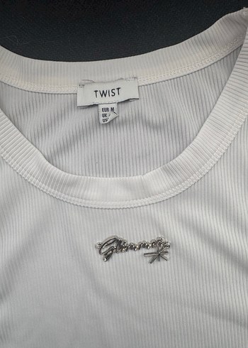 Beyaz Nakışlı Mini Atlet - Görsel 2