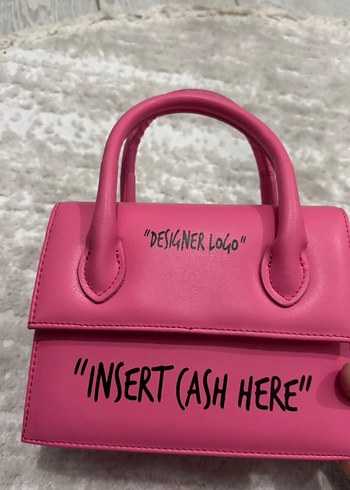 Pembe Deri Kadın El Çantası - Görsel 2