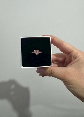 Pembe Taşlı Minimalist Kadın Yüzük - Görsel 3