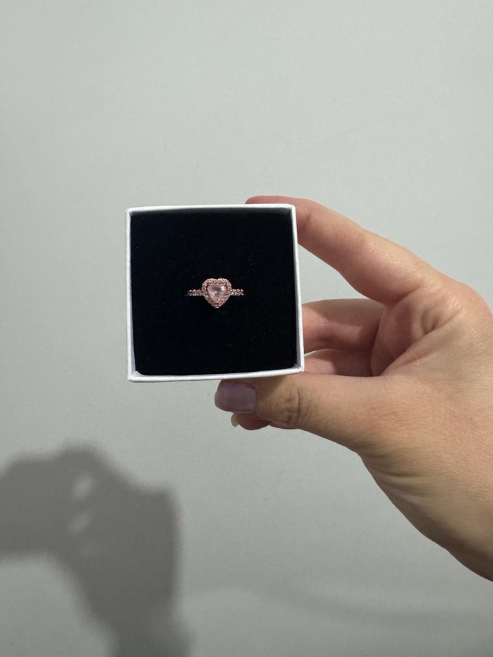 Pembe Taşlı Minimalist Kadın Yüzük - Görsel 3