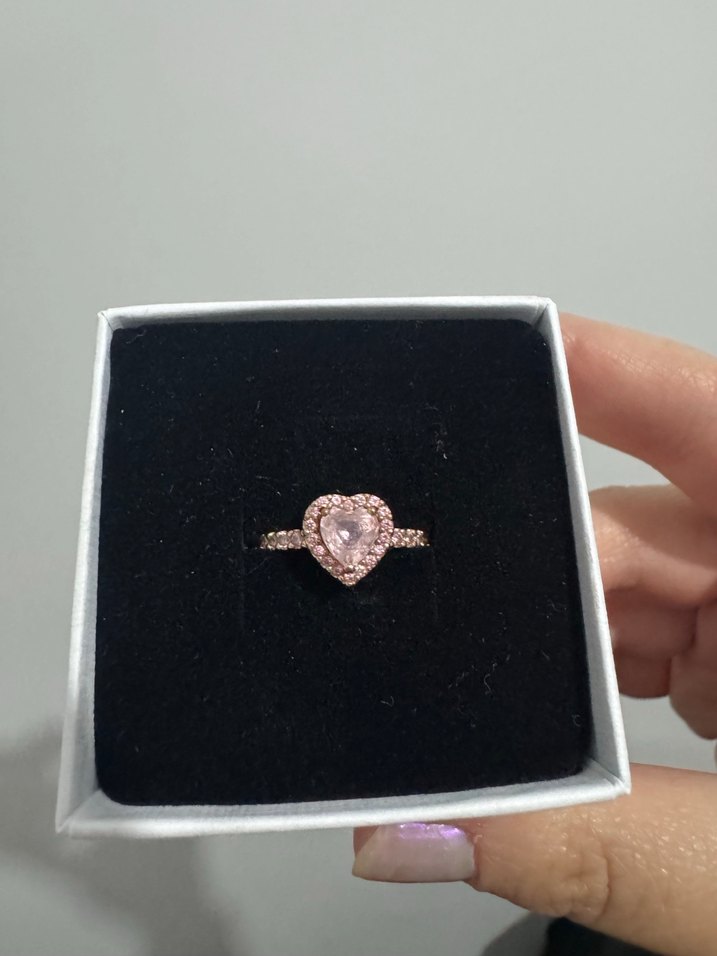 Pembe Taşlı Minimalist Kadın Yüzük - Görsel 2