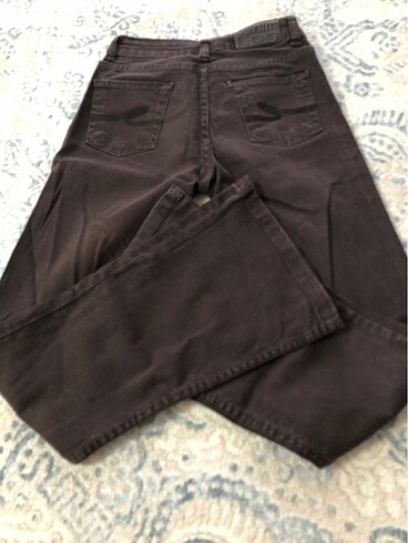 27 Beden kahverengi Renk Denim marka kahve İspanyol pantolon