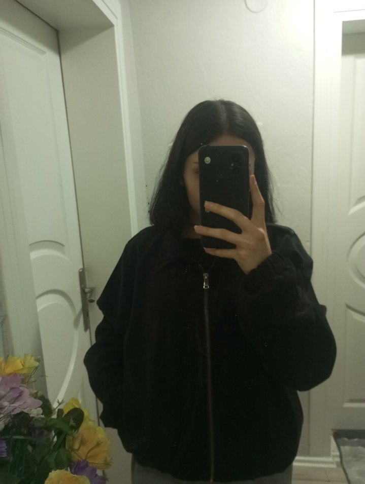 Kadın Siyah Fermuarlı Midi Ceket - Görsel 4