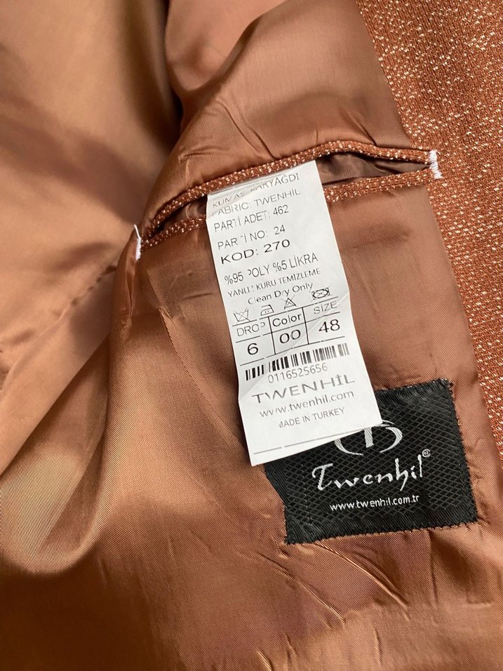 Düğmeli Kahverengi Erkek Ceket - Görsel 2