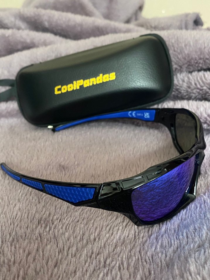 CoolPandas Mavi Şeffaf Biker Gözlüğü - Görsel 3
