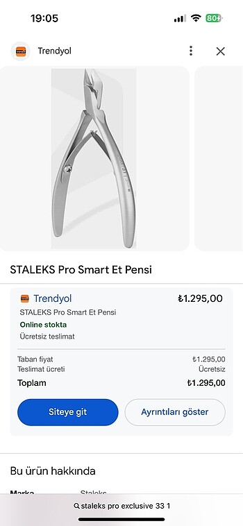 Diğer Protez Tırnak pens staleks