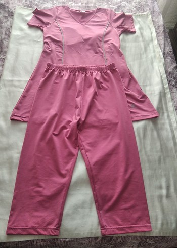 Mayo Pembe yarım kol kapri boy alt XL beden - Görsel 7