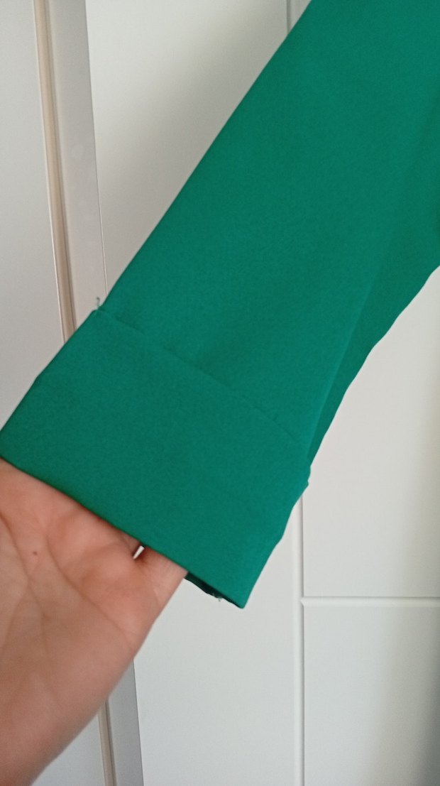 Drapeli Yeşil Kadın Ofis ceket - Görsel 2