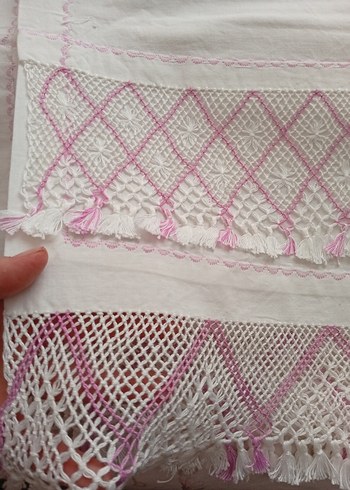 Düğüm El İşi Püsküllü  Örtü - Görsel 2