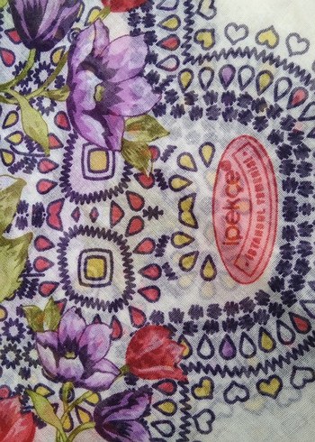 krem renk çiçekli yazma iğne oyası - Görsel 3