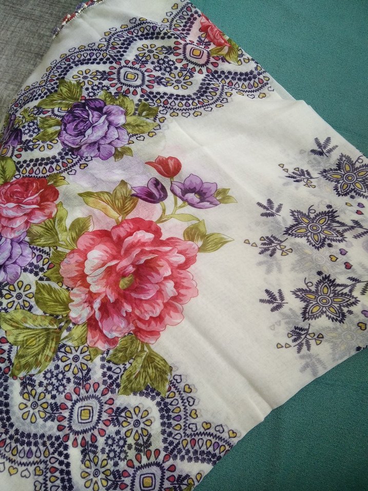 krem renk çiçekli yazma iğne oyası - Görsel 2