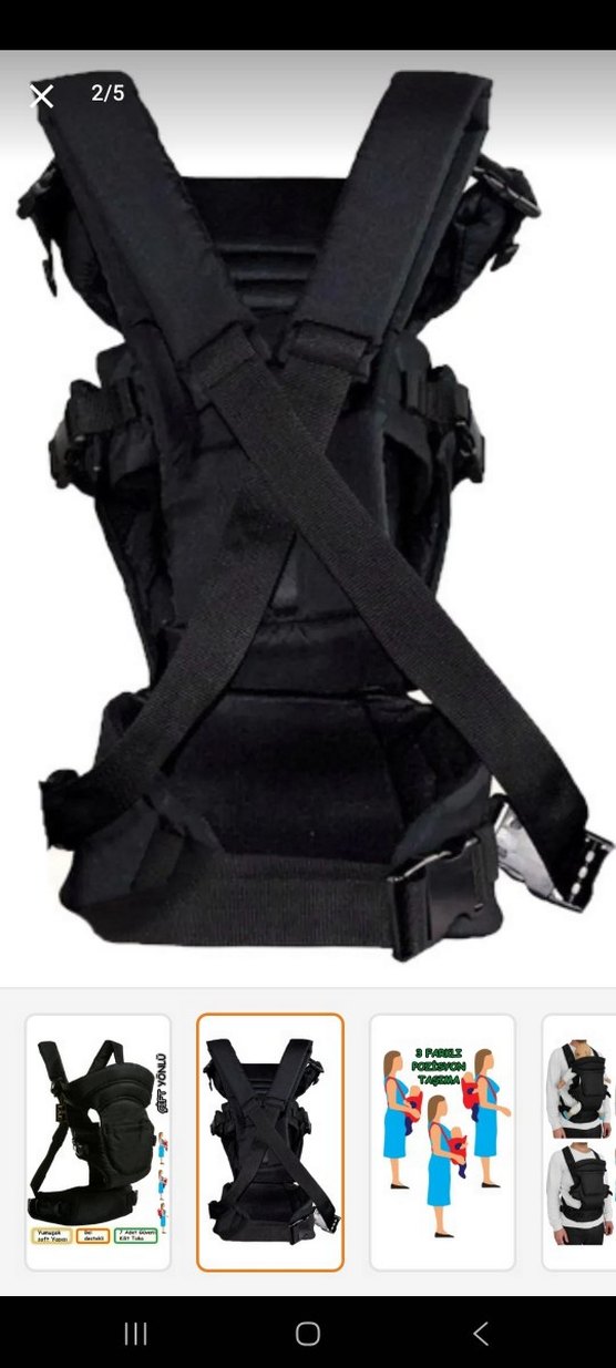 Siyah Bebek Taşıyıcı - Görsel 3