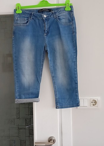 Kız çocuk Mavi Midi Denim Şort Bermuda