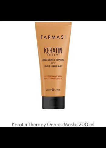 Farmasi Keratin Terapisi Onarıcı Maske 200 ml