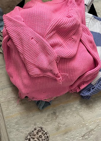 Pembe Kadın Kazak - Görsel 2