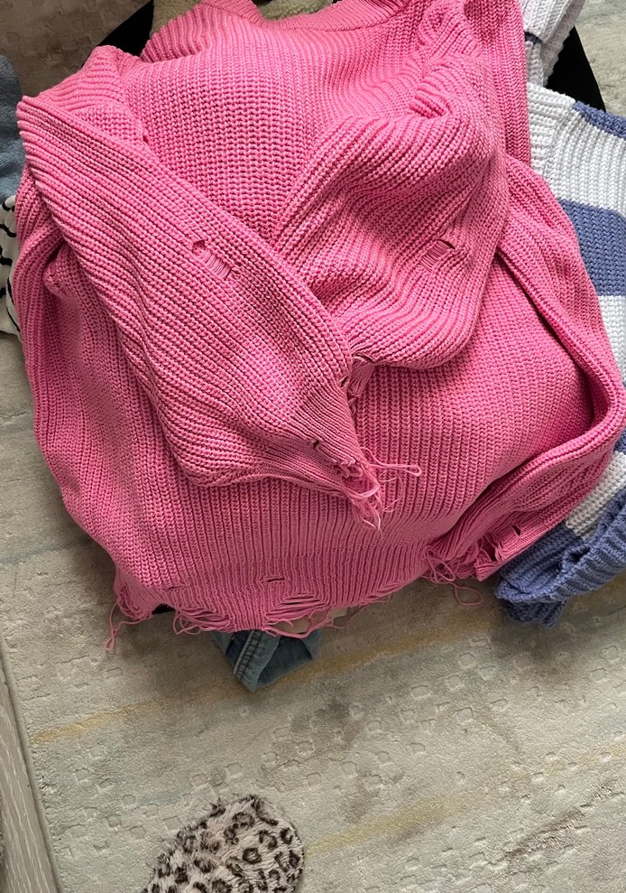 Pembe Kadın Kazak - Görsel 2