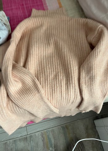 Boğazlı Örgü Kadın Kazak - Görsel 2