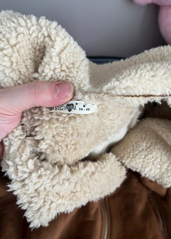 Kahverengi Süet Kadın mont - Görsel 3