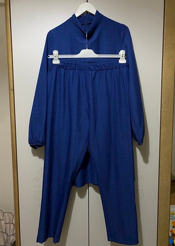 Kadın Lacivert Keten Takım - Görsel 5