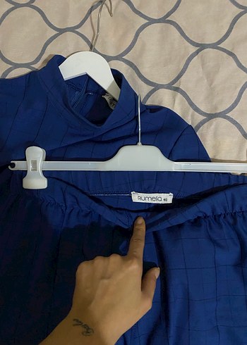 Kadın Lacivert Keten Takım - Görsel 4