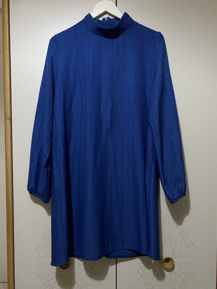 Kadın Lacivert Keten Takım - Görsel 2