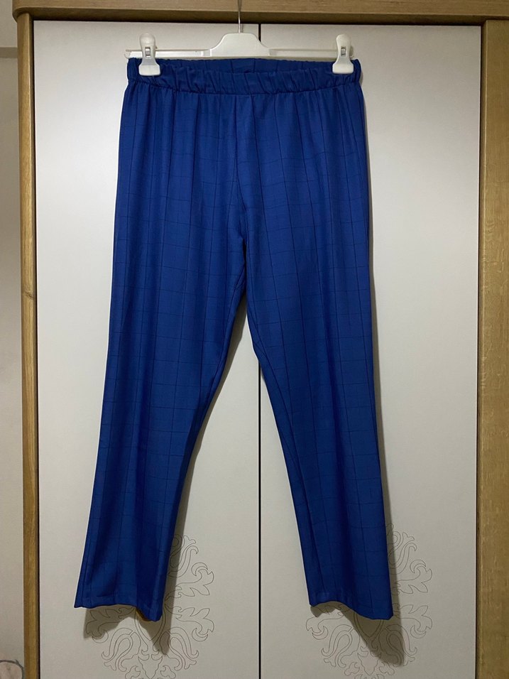 Kadın Lacivert Keten Takım - Görsel 3