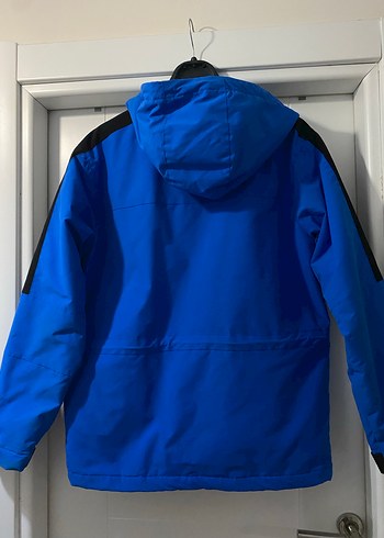 Mavi Siyah Düğmeli Erkek Midi Mont - Görsel 7