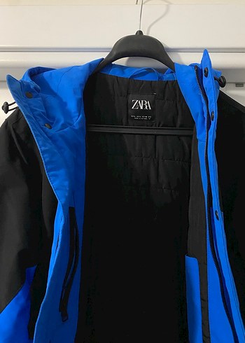 Mavi Siyah Düğmeli Erkek Midi Mont - Görsel 6