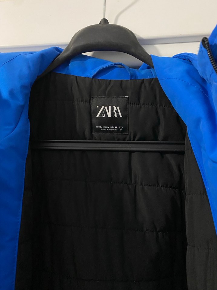 Mavi Siyah Düğmeli Erkek Midi Mont - Görsel 4