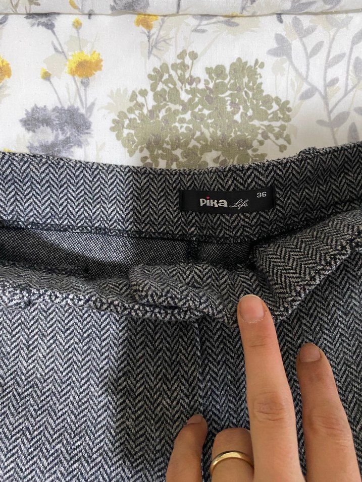 Gri Örgü Mini Kadın Şort - Görsel 2