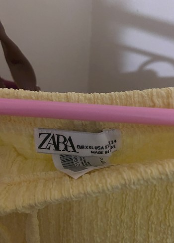 Zara Tereyağ sarısı Keten Pantolon alt