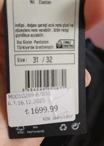 Siyah Rahat Kesim Midi Kot Pantolon - Görsel 3