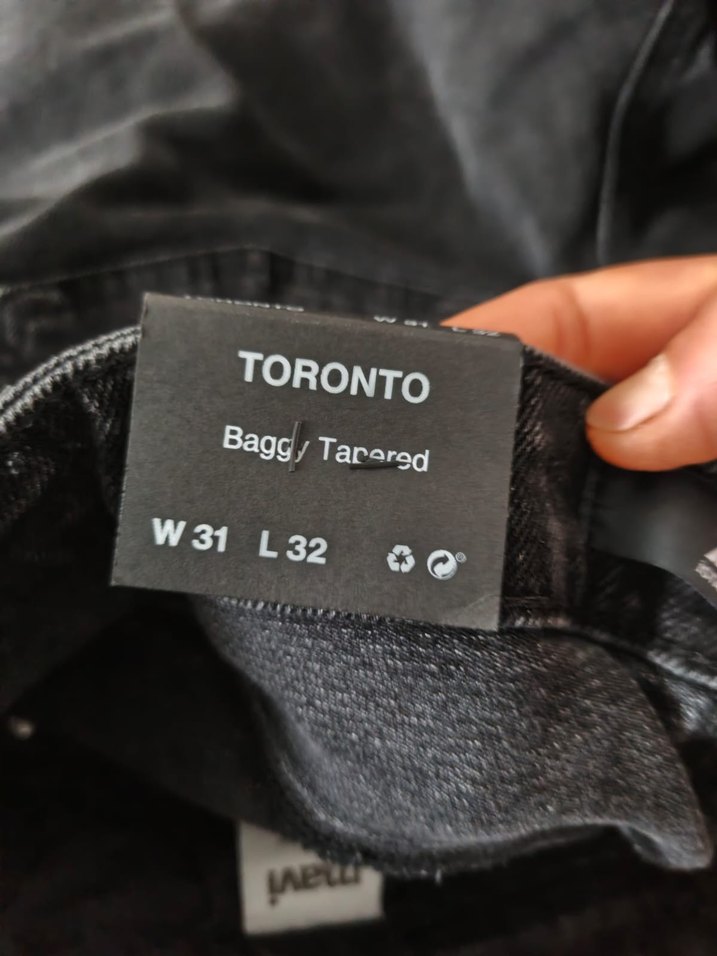 Siyah Rahat Kesim Midi Kot Pantolon - Görsel 2