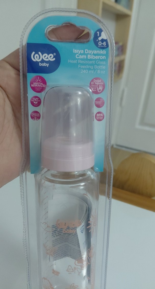 Wee Baby 240 ml Cam Biberon - Pembe - Görsel 4