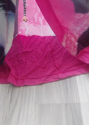 Pullu Baskılı Uzun Kollu Kız Tişörtü - Görsel 3