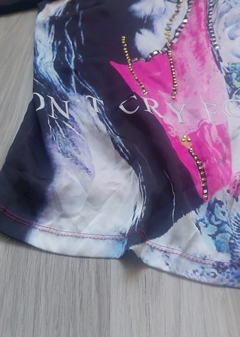 Pullu Baskılı Uzun Kollu Kız Tişörtü - Görsel 2