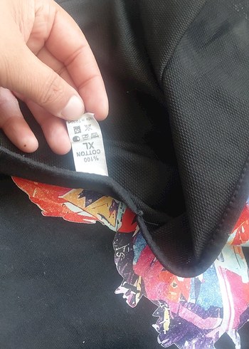 Siyah Keten Hamile Tişörtü, Kısa Kollu, Salaş - Görsel 5